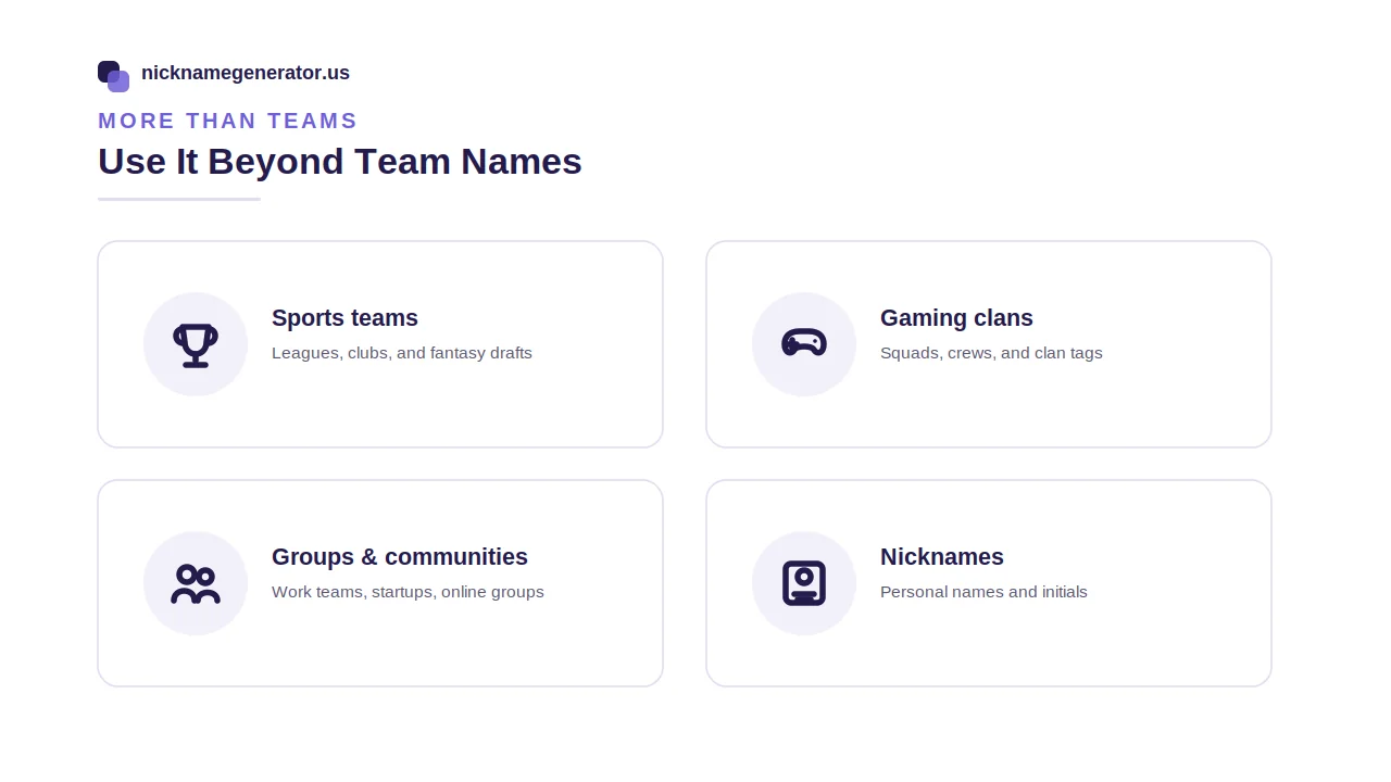 creative uses of team namer